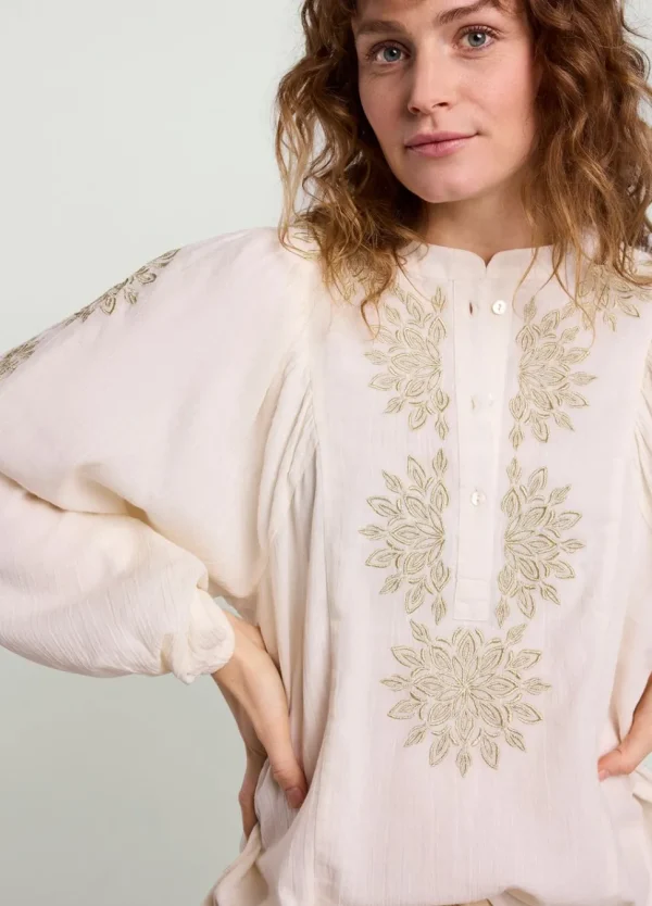 Women Summum Woman Blouse With Gold Embroidery