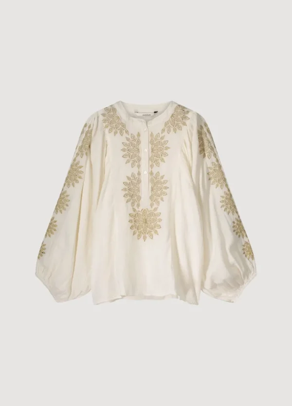 Women Summum Woman Blouse With Gold Embroidery
