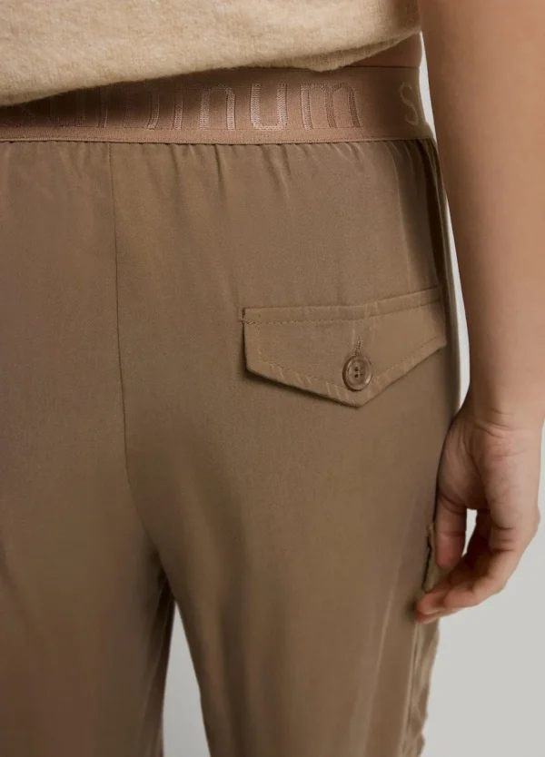 Women Summum Woman Cargo Trousers With Elasticated Waistband