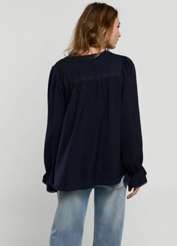 Women Summum Woman Drapey V-Neck Satin Top