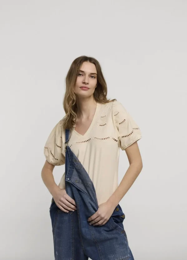 Women Summum Woman English Embroidery Jersey Top