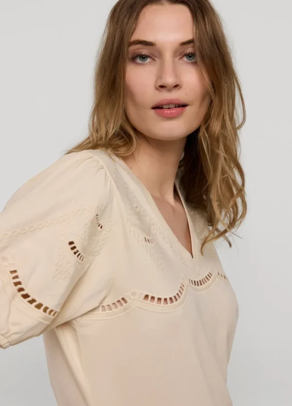 Women Summum Woman English Embroidery Jersey Top