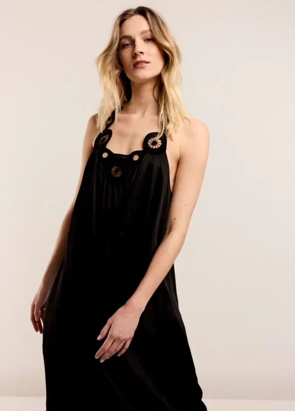 Women Summum Woman Halter Dress In Viscose Satin