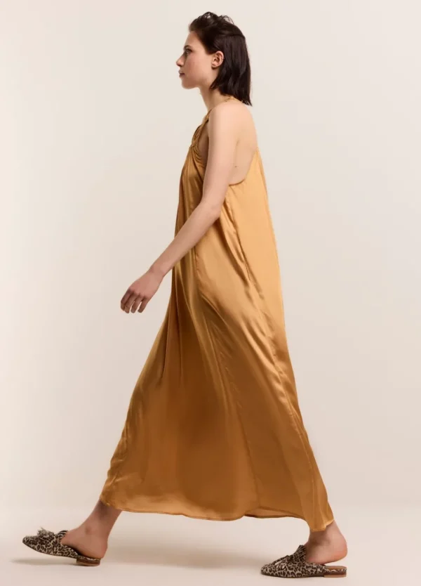 Women Summum Woman Halter Dress In Viscose Satin