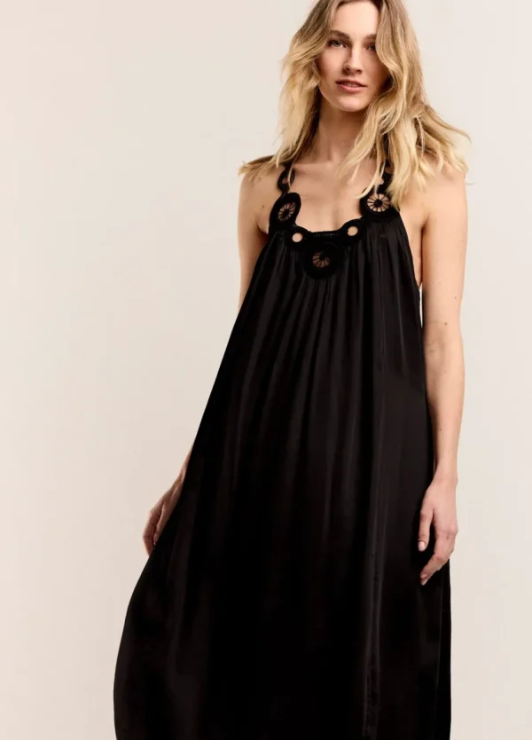 Women Summum Woman Halter Dress In Viscose Satin