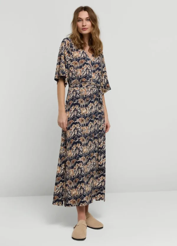 Women Summum Woman Ikat Print Dress With Polo Collar