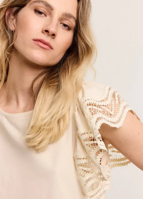 Women Summum Woman Jersey Top With Lace