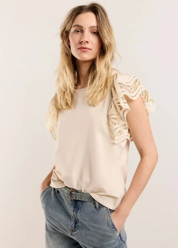 Women Summum Woman Jersey Top With Lace