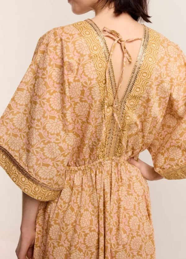 Women Summum Woman Kimono Dress With Shimmering Piping