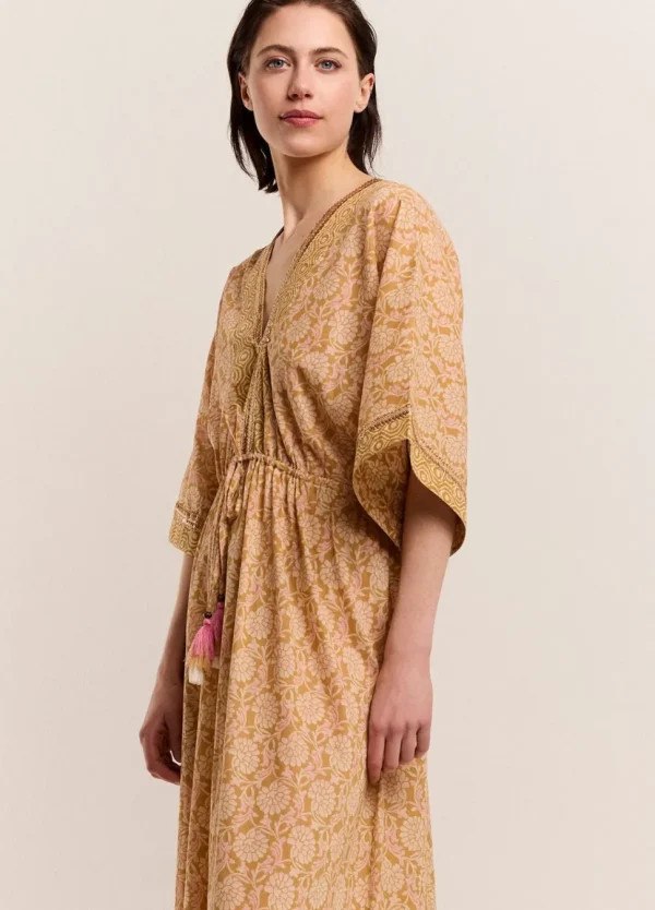 Women Summum Woman Kimono Dress With Shimmering Piping