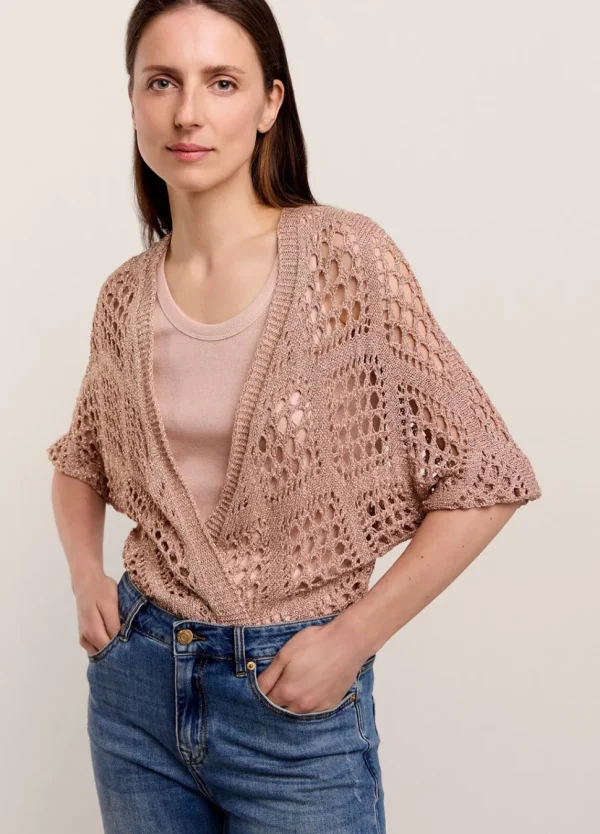 Women Summum Woman Open-Work Shimmery Cardigan