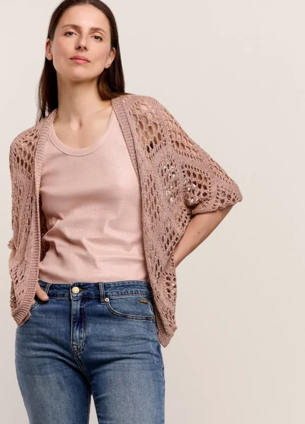 Women Summum Woman Open-Work Shimmery Cardigan