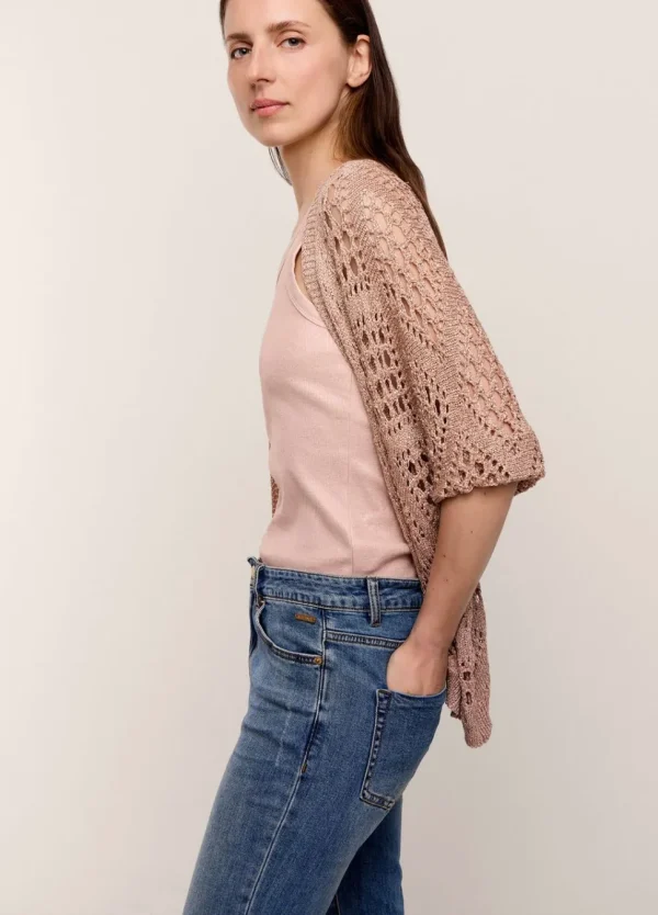 Women Summum Woman Open-Work Shimmery Cardigan