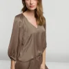 Women Summum Woman Satin V-Neck Top
