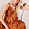 Women Summum Woman Shiny Striped Dress