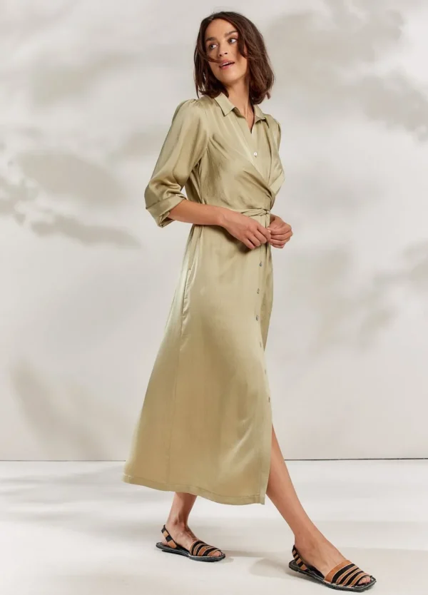 Women Summum Woman Silky-Touch Button-Down Dress