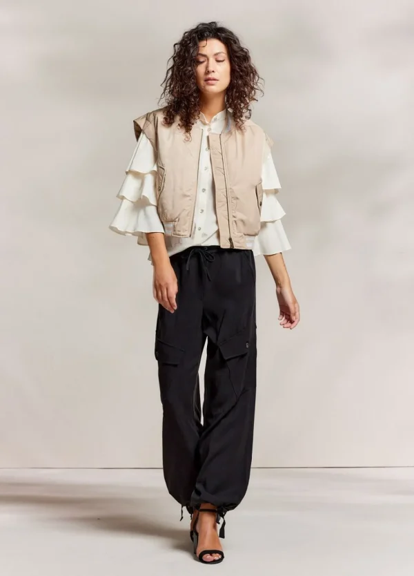 Women Summum Woman Sleeveless Bomber Jacket