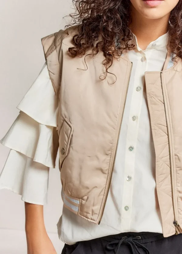 Women Summum Woman Sleeveless Bomber Jacket