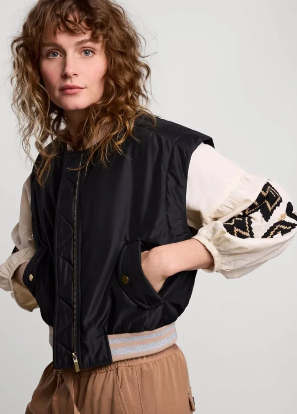 Women Summum Woman Sleeveless Bomber Jacket