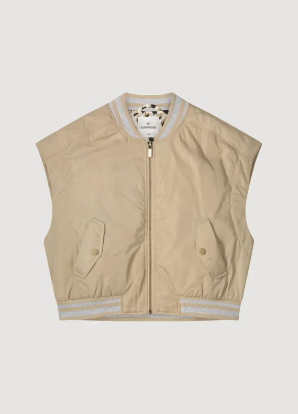Women Summum Woman Sleeveless Bomber Jacket