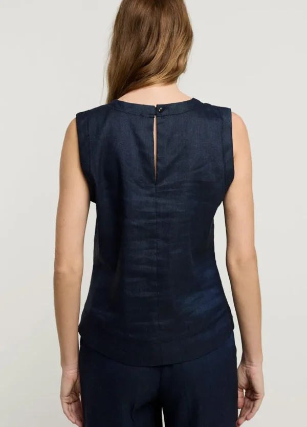 Women Summum Woman Sleeveless Linen Blend Top