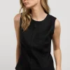 Women Summum Woman Sleeveless, Linen-Blend Top