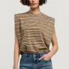 Women Summum Woman Sleeveless Striped Top