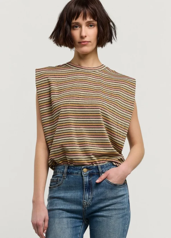 Women Summum Woman Sleeveless Striped Top
