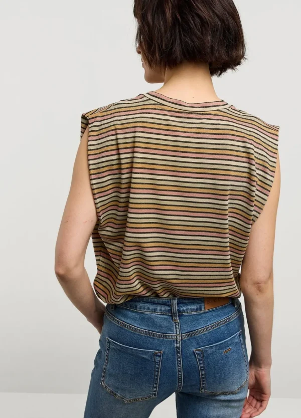 Women Summum Woman Sleeveless Striped Top