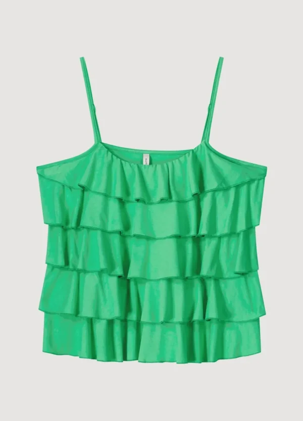 Women Summum Woman Spaghetti-Strap Top With Ruffles