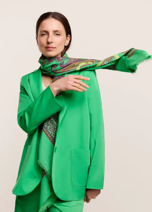 Women Summum Woman Square Paisley Print Scarf