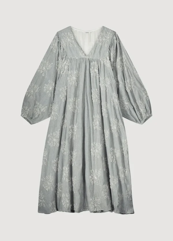 Women Summum Woman Striped Dress With Flowers