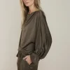 Women Summum Woman Top With Bat Sleeves