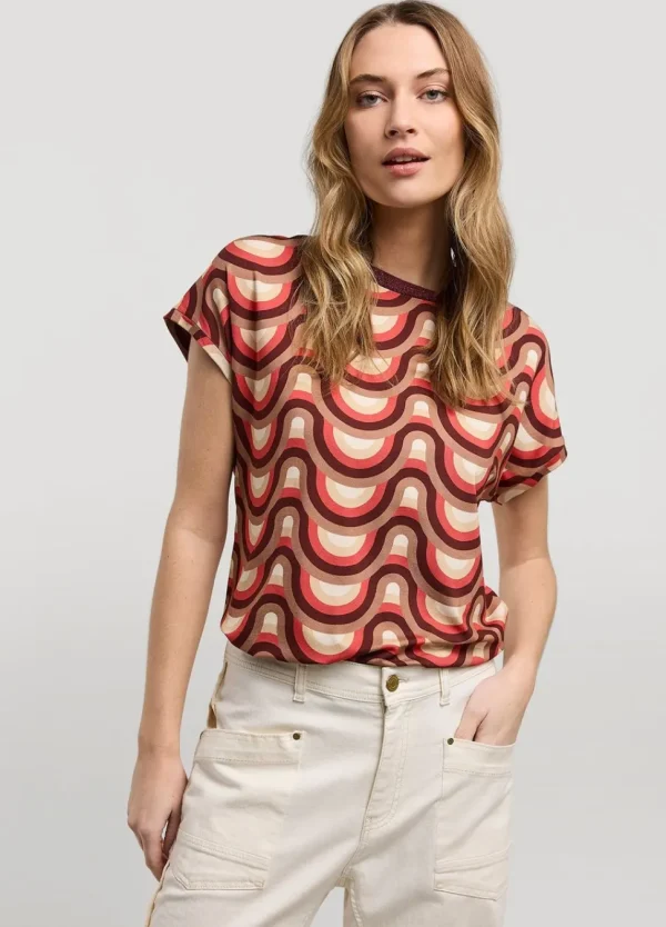 Women Summum Woman Top With Retro Print