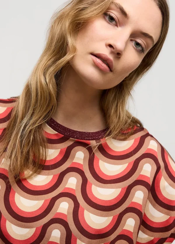 Women Summum Woman Top With Retro Print