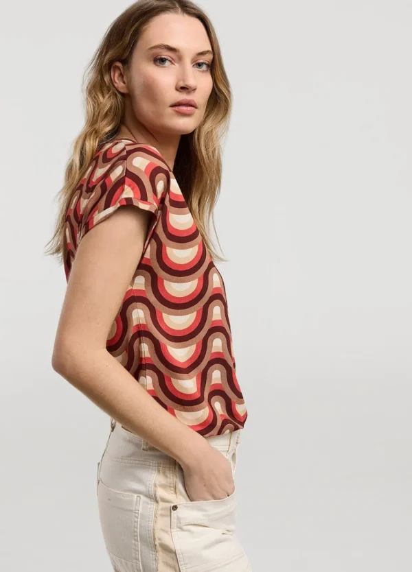 Women Summum Woman Top With Retro Print