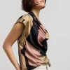 Women Summum Woman Top With Waterfall Neckline