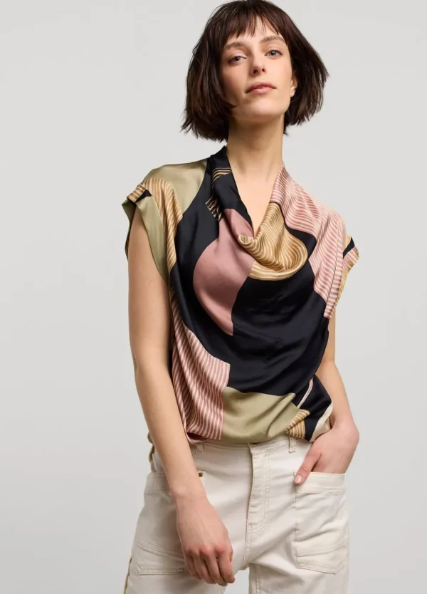 Women Summum Woman Top With Waterfall Neckline