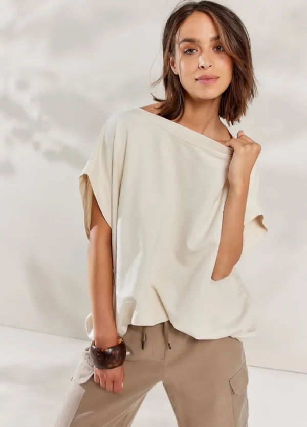 Women Summum Woman Top With Wide Boat Neck