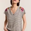 Women Summum Woman T-Shirt With Floral Embroidery