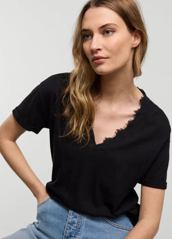 Women Summum Woman V-Neck Top With Lace
