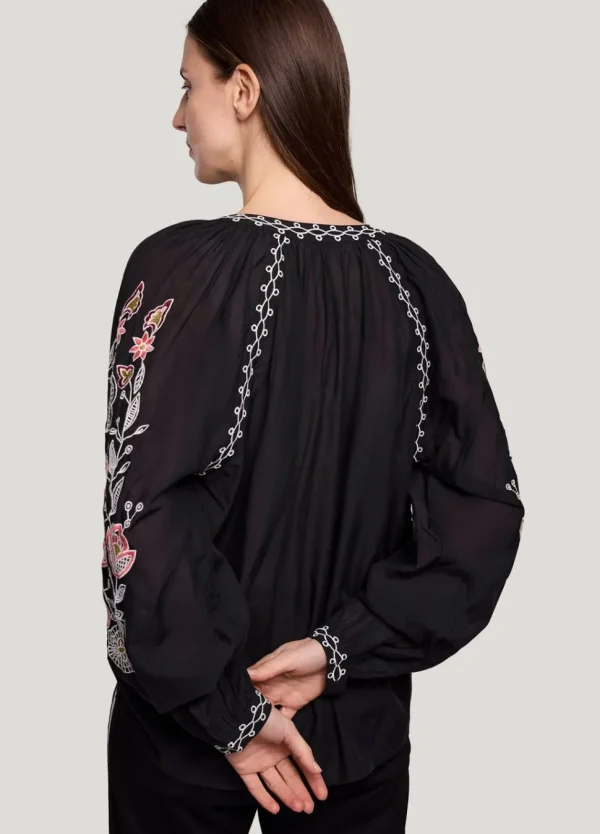 Women Summum Woman Voile Blouse With Embroidery