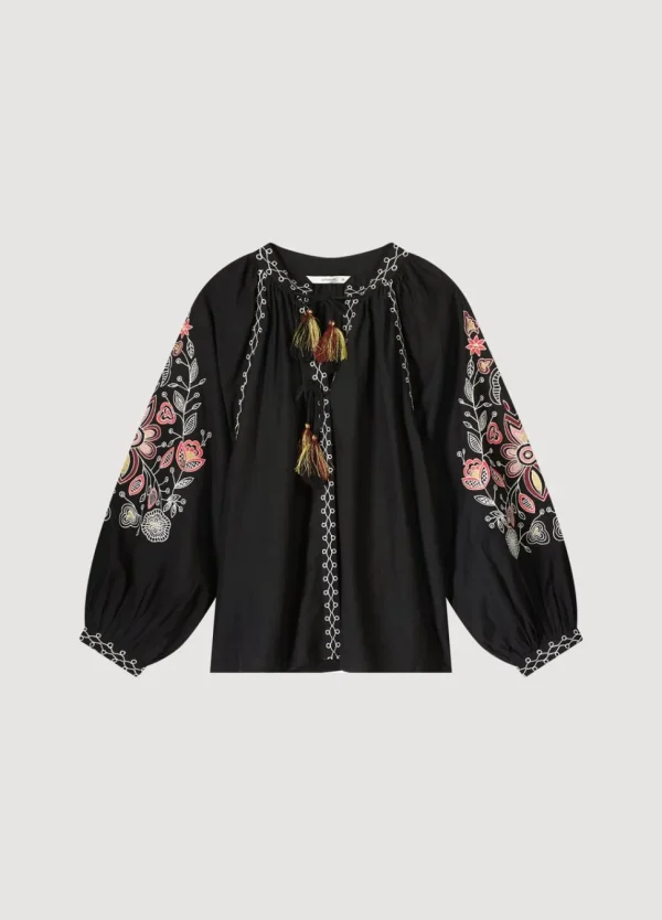 Women Summum Woman Voile Blouse With Embroidery