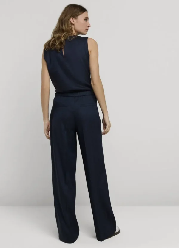 Women Summum Woman Wide-Leg Linen Trousers