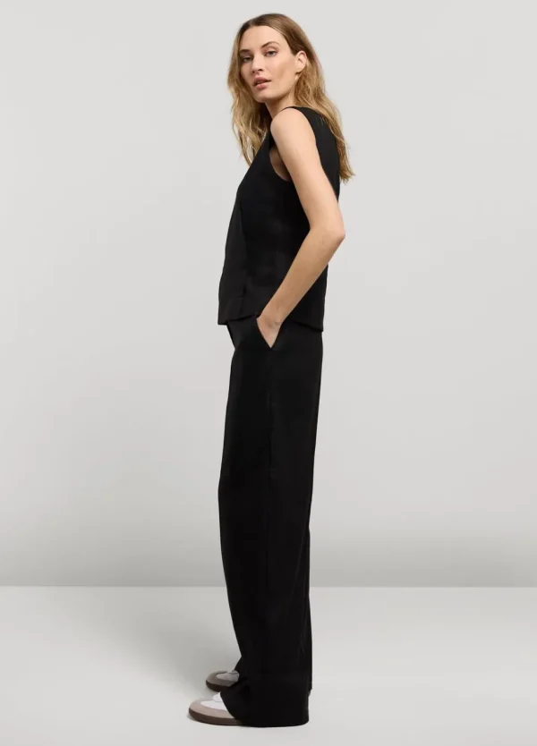 Women Summum Woman Wide-Leg Linen Trousers