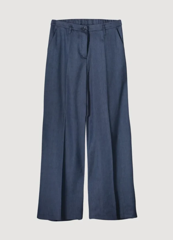 Women Summum Woman Wide-Leg Linen Trousers