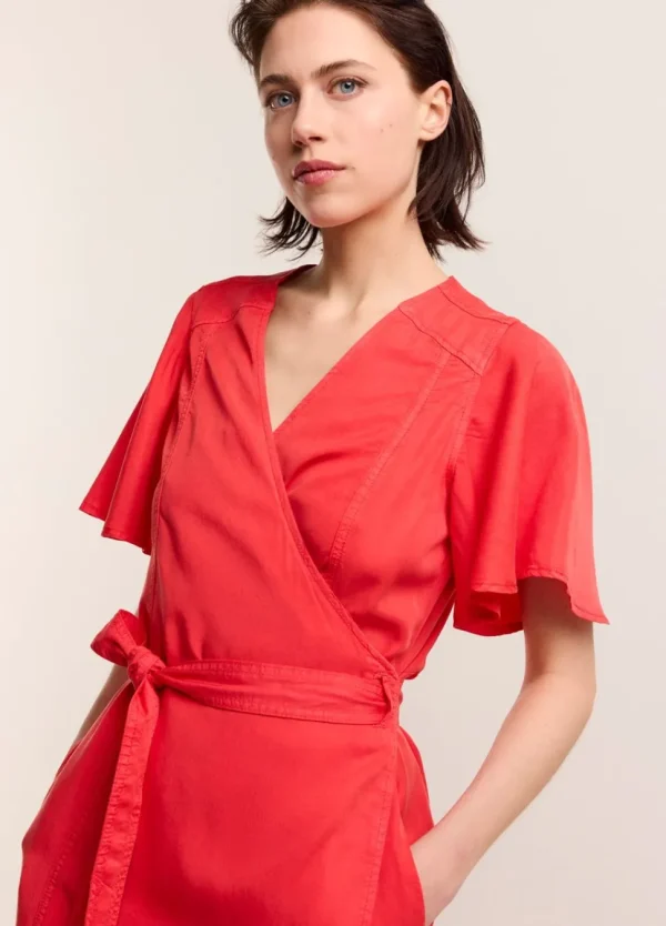 Women Summum Woman Wrap Dress With Butterfly Sleeves